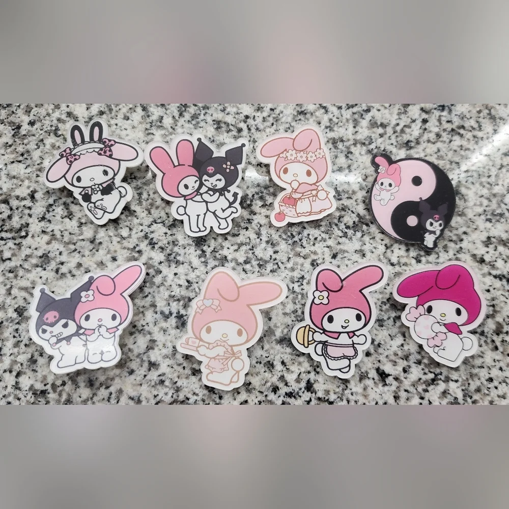 New Hello Kitty & Friends My Melody & Kuromi Pins 8 Pieces